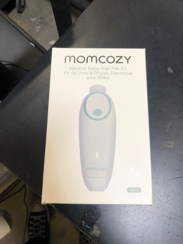 Photo 1 of Momcozy Baby Nail File Electric, Gentle Baby Nail Trimmer Electric, Baby Nail Clipper with Night Light, 7 Grinding Head Replacement Pads, Green
