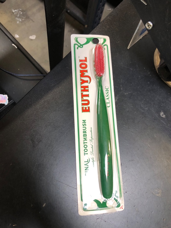 Photo 1 of Euthymol Original Toothbrush (Classic, 1 Count) - Extra-Large, Wide, Soft Bristles for Sensitive Teeth, Gums. Effective, Gentle, Quick Cleaning.