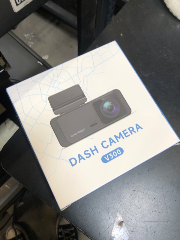 Photo 1 of Dash Cam 1296P Front Dashcam, V300 WiFi Dash Camera for Cars with App, Night Vision, Mini Hidden Single Car Camera, Loop Recording, 24H Parking Mode, Support 256GB Max, Black