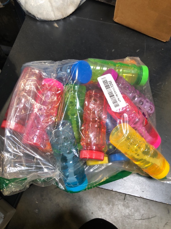 Photo 1 of novelinks 16 Pack Big Bubble Bottle Bulk for Kids - 4oz Blow Bubbles Solution Novelty Summer Toy - Activity Party Favor Assorted Colors Set (16 Pack 4OZ Bottle)