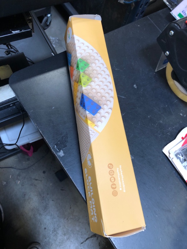 Photo 1 of Inspire My Play - Silicone Building Blocks Baseplate - Compatible with All Major Building Block Brands - Double Sided for Large Building Blocks - Perfect Accessory for Sensory PlayTray - Stone