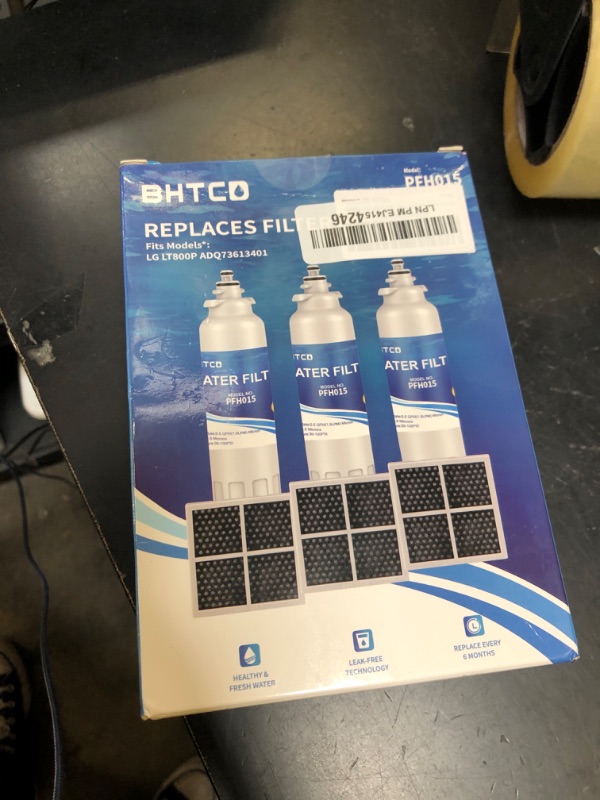 Photo 1 of Water Filter for LG LMXS30776S, LSXS26326S, LSXS26366S, LSXS26366D, LMXC23746D, LMXS30776D, LSXC22426S Refrigerator Models with 3 LT120F Air Filters.