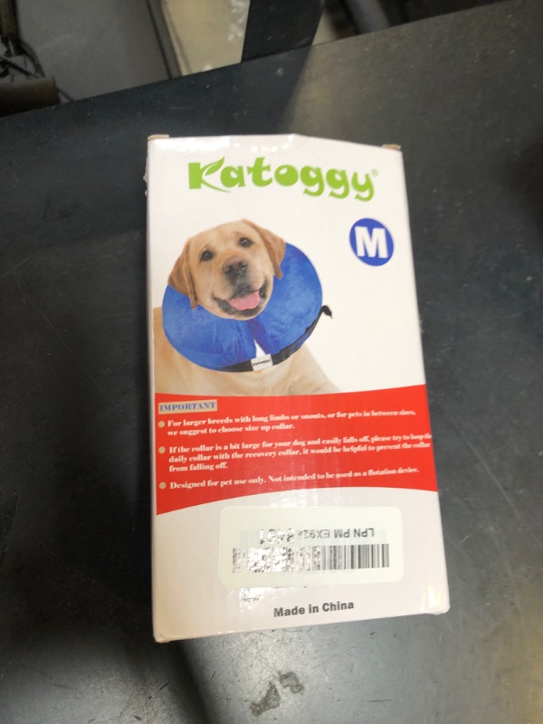Photo 1 of Katoggy Inflatable Dog Cone Collar for After Surgery, Doggie Neck Blow up Donut Recovery ECollar, Soft Adjustable Dog Cone for Small Medium Large Dogs and Cats