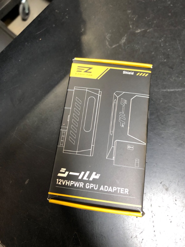 Photo 1 of EZDIY-FAB PCIe 5.1 Adapter - 600W 12+4pin, 16pin 12VHPWR GPU Power Connector, 12V-2x6 GPU Adapter,180 Degree Right Angle - Compatible with RTX 3090Ti, 4070Ti, 4080, 4090 GPU - STD Type, Black, 1 Pack