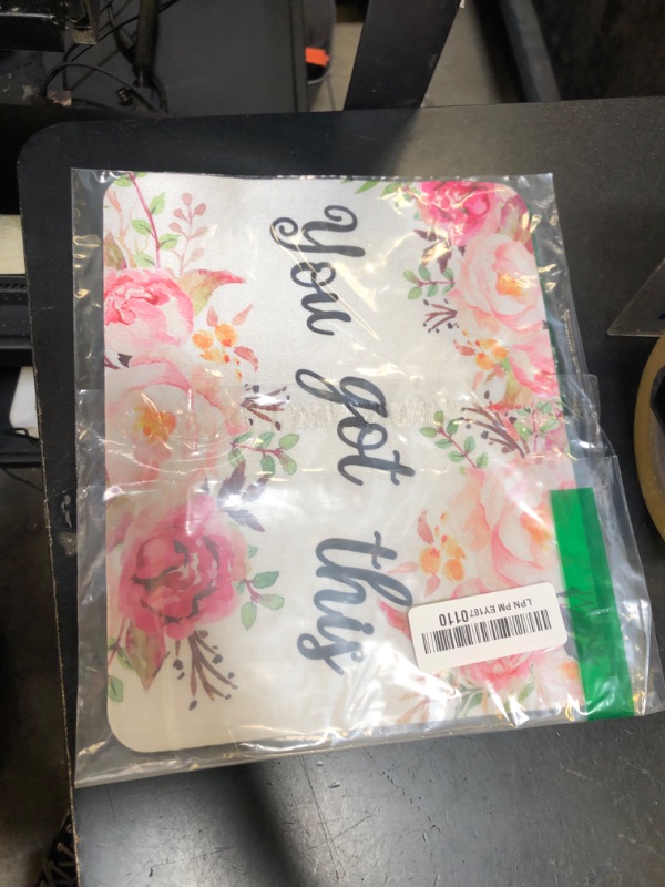 Photo 1 of Hokafenle Mouse Pad Motivational, Cute Floral Mouse Pad with Inspirational Quote, You Got This Mousepad Design, Mouse Mat Square Waterproof Non-Slip Rubber Base Mouse Pads for Office Home Laptop