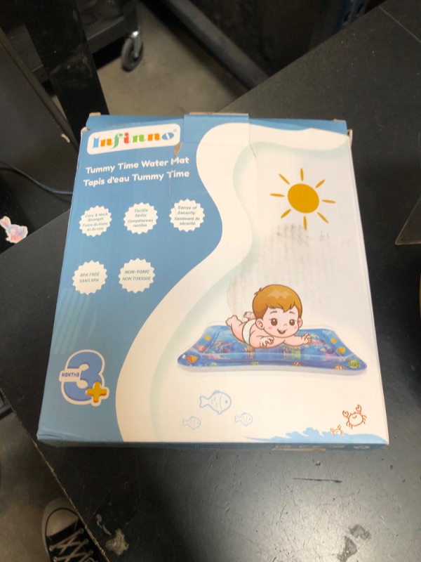 Photo 1 of Infinno Inflatable Tummy Time Mat Premium Baby Water Play Mat for Infants and Toddlers Baby Toys for 3 to 24 Months, Strengthen Your Baby's Muscles, Portable