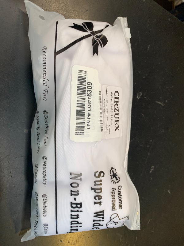Photo 1 of CIRZUEX Replacement Sock Liner for Walking Boot or Walker Brace - Air Cam Walkers and Fracture Boot Orthopedics Socks Medical Mid Calves Sock (2 Pairs(White), one size)