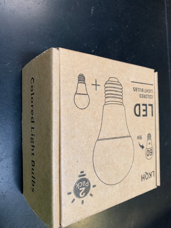 Photo 1 of 2-Pack Blue Light Bulb, 9W (60W Equivalent) LED Colored Light Bulb E26 Base for Christmas Halloween Home Holiday Lighting Party Wedding Bar Mood Decor