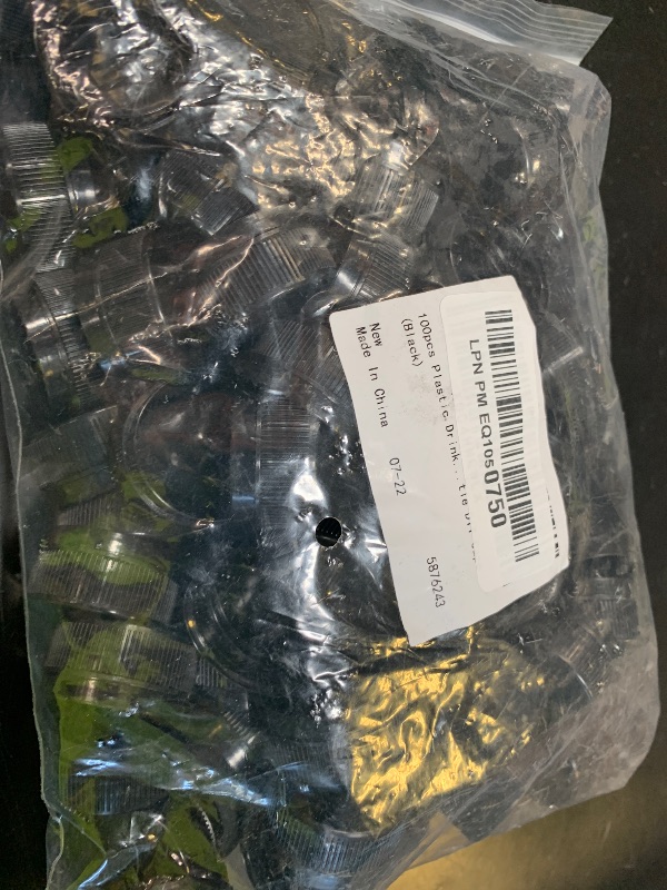 Photo 1 of 100pcs Black Plastic Bottle Caps for Diy Crafts, Leak-Proof Drink Bottle Covers, Reusable and Portable, 1.18 * 1.18 * 0.66inch, Ideal for Milk, Juice, Water, Soda