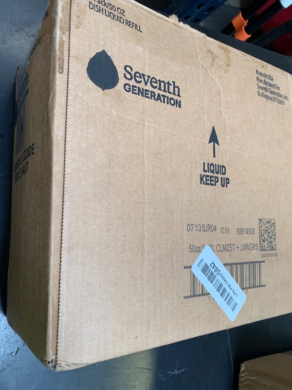 Photo 1 of Seventh Generation Hand Dish Wash Refill, Lemongrass & Clementine, 3pk 50z
