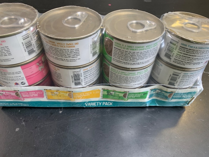 Photo 1 of Weruva Cats in The Kitchen, Kitchen Cuties Variety Pack, Wet Cat Food, 3.2oz Can (Pack of 12)
