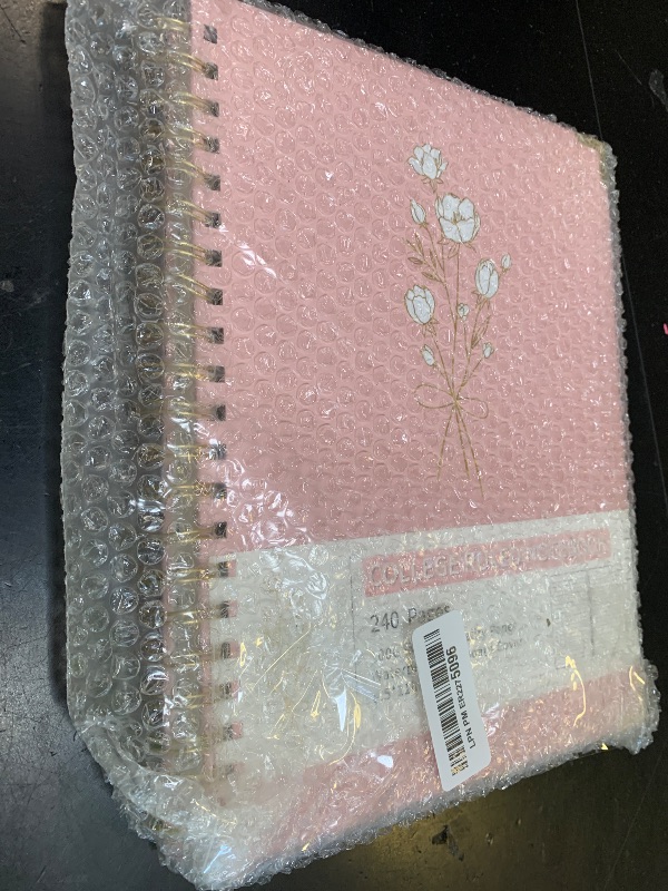 Photo 1 of Ovesmusl Hardcover Spiral Notebooks 8.5" X 11" Note Taking 5 Subject Notebook College Ruled with Dividers 240 Pages 100GSM Aesthetic Spiral Notebook for Work School Cute Journals for Women Writing