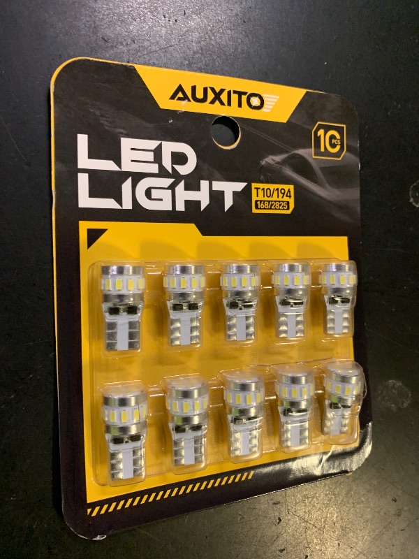 Photo 1 of AUXITO Latest 194 LED Bulb 6500K Bright White, Canbus Error Free 168 2825 T10 W5W LED Bulb for Car Dome Door Map Courtesy Trunk Cargo License Plate Lights, Pack of 10