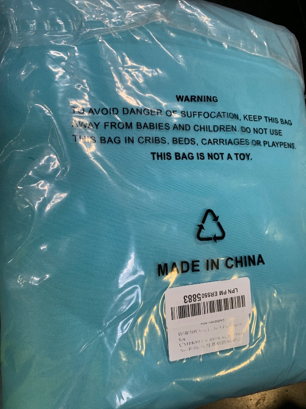 Photo 1 of MASTERCANOPY Patio Umbrella 9 ft Replacement Canopy for 8 Ribs-Turquoise Canopy Only