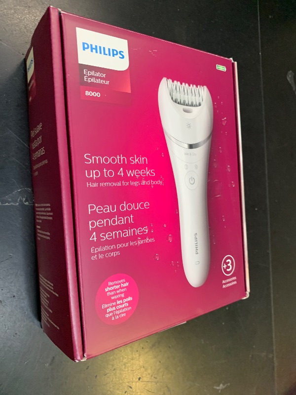 Photo 1 of Philips Beauty Epilator Series 8000 for Women, with 3 Accessories, BRE700/04