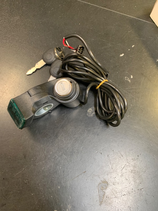Photo 1 of Universal ebike Ignition Switch with Key 12V-96V ebike Throttle with Key and Display 3 Wires Bike Key Ignition Electric Scooter Key Switch ebike Accessories ebike Key Ignition