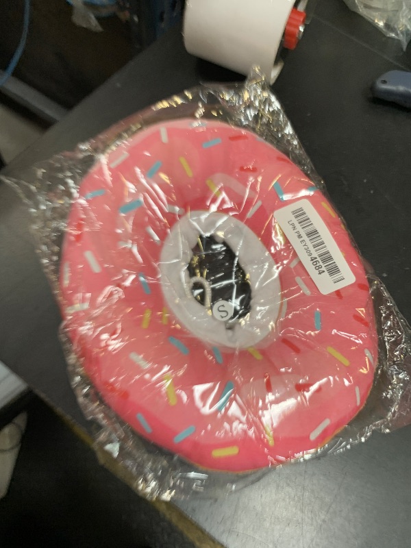 Photo 1 of Seyezo Cat Cone Collar Soft, Adjustable Cat Recovery Collars Spay Cones to Stop Licking, Cute Donut E Collar After Surgery, Anti-Lick Wound Healing Elizabethan Collar for Kittens (Donut Pink, Small)