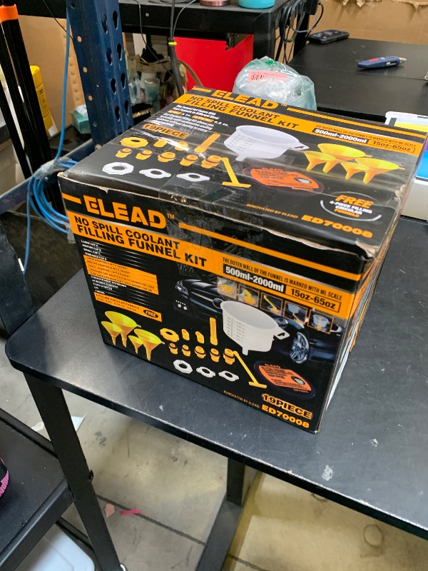 Photo 1 of ELEAD No-Spill Coolant Funnel Kit - 19-Piece Radiator Funnel burping kit, coolant Bleeder kit, Extra Funnels and Adapters for Universal Vehicle