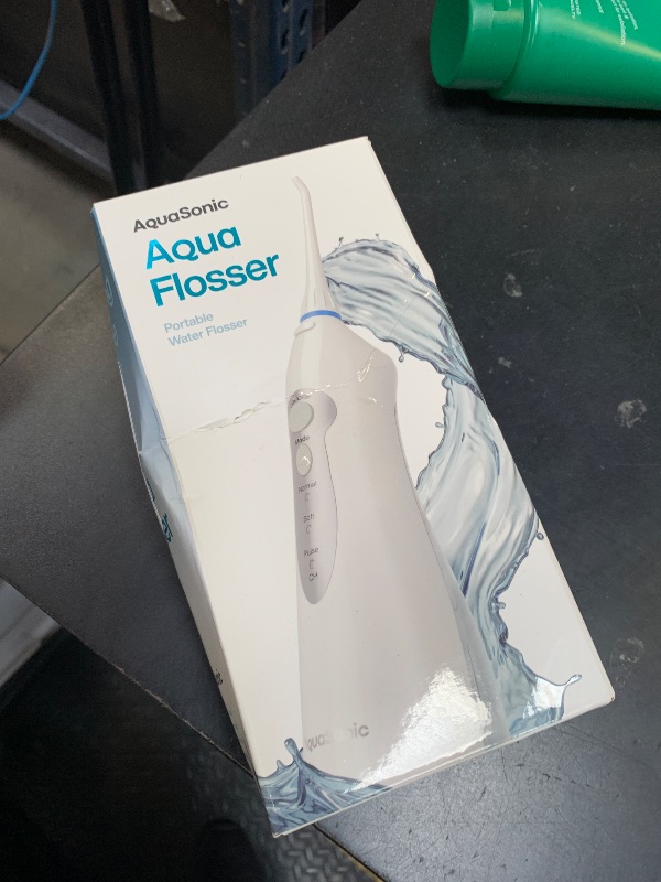 Photo 1 of AquaSonic Water Flosser - Cordless Rechargeable Water Flossers for Teeth Cleaning - Waterproof Aqua Flosser, Portable Oral Irrigator for Dental Cleaning with 5 Jet Tips – Braces Home Travel