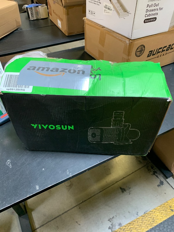 Photo 1 of VIVOSUN 1982 GPH Submersible Water Pump, 110W Pond Pump, Ultra Quiet Aquarium Pump with 14.8FT Lift Height for Pond, Waterfall, Fish Tank, Statuary, Hydroponic