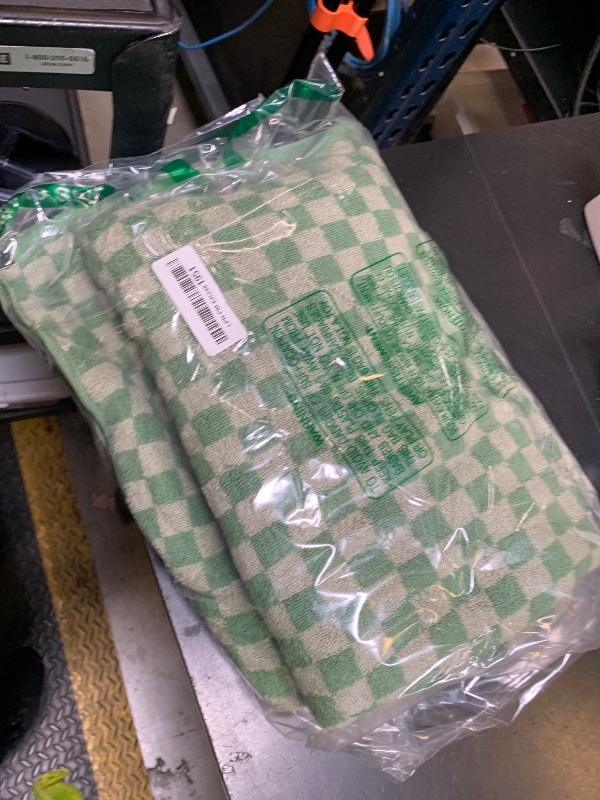 Photo 1 of Jacquotha Luxury Bath Towels for Bathroom Green Checkered (54x28 Inches) - Cotton Soft Absorbent Shower Towels 2 Pack Daily Use Lightweigt, Quick Dry, Decorative Funny Gifts