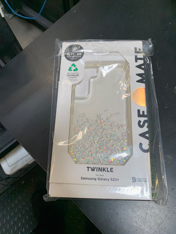 Photo 1 of Case-Mate - Twinkle Ombre - Case for Samsung Galaxy S22 Plus - Reflective Foil Elements - 10 ft Drop Protection - 6.6 Inch - Stardust
