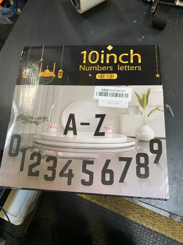 Photo 1 of 10 Inch House Numbers and Metal Letters for Outdoor Signs, House Numbers for Outside, Aluminum Address Letters and Numbers for Door, Mailbox, Garden, Perfect for Home or Office (Letter A)