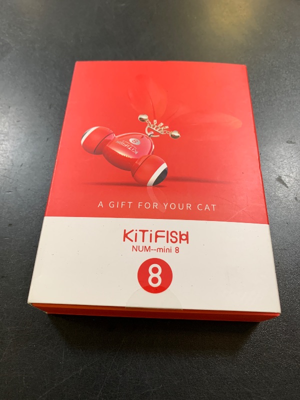 Photo 1 of KiTiFISH ?2025 Upgrade? Interactive Cat Toy, Automatic Cat Toy with Motion Activation, USB Rechargeable, Fast Rolling on Thin Carpet, Fun Exercise Toy for Indoor Cats, Durable Feather Tail and Bell