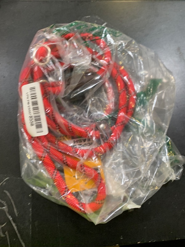 Photo 1 of Fida Durable Slip Lead, 6 FT x 3/8" Heavy Duty Dog Loop, Comfortable Strong Rope Slip Leash for Small Dogs and Puppies, No Pull Pet Training Leash with Highly Reflective (3/8", Red)