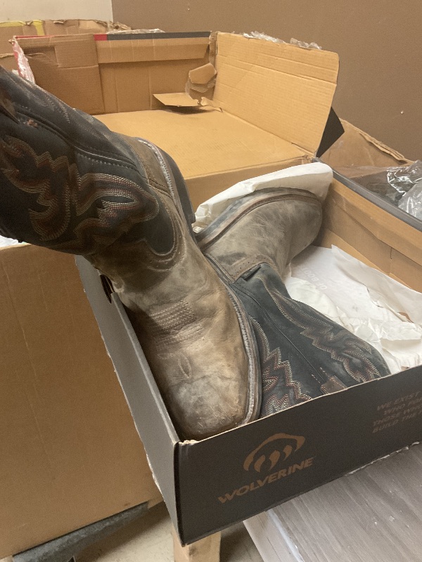 Photo 1 of Wolverine Men’s Rancher Steel Toe 10in Work Boot Western, Dark Brown/Black, 10 Wide
