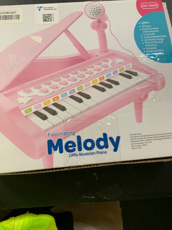 Photo 1 of Love&Mini Piano Keyboard Toy for Girls - 24 Keys Toddler Music Toy Instrument with Microphone, Pink Piano Toy for 1 2 3 Years Old Girls Birthday Gift