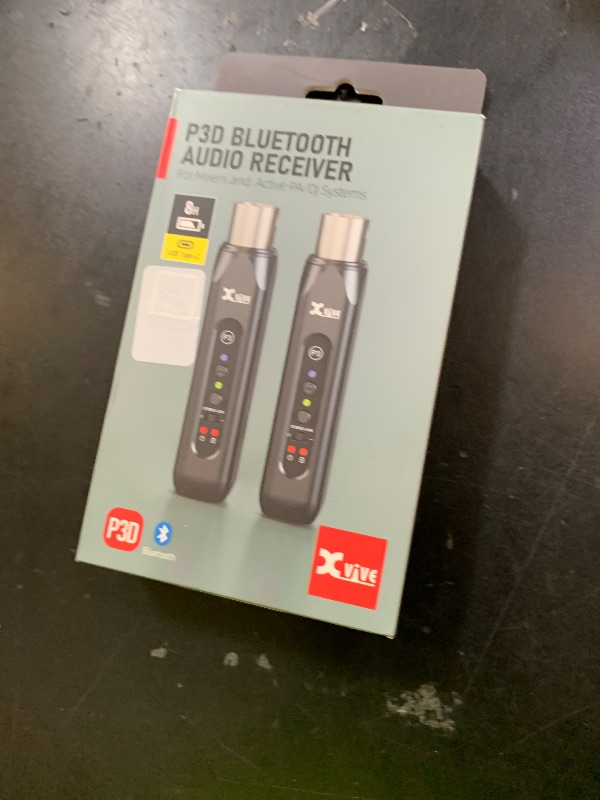 Photo 1 of Xvive P3D XLR Bluetooth Receiver, Stereo Sound Bluetooth Adapter for Speakers, PA Systems, Mixers, DJ Equipment