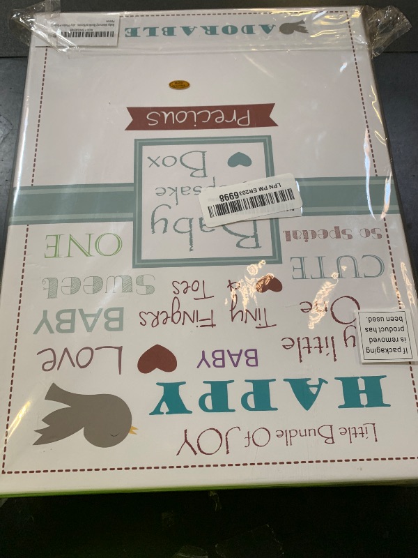 Photo 1 of Baby Memory Book w/Keepsake Box & 30 Monthly & Baby First Milestone Stickers - Gender Neutral First Year Scrapbook Journal - Baby Photo Album for Boys