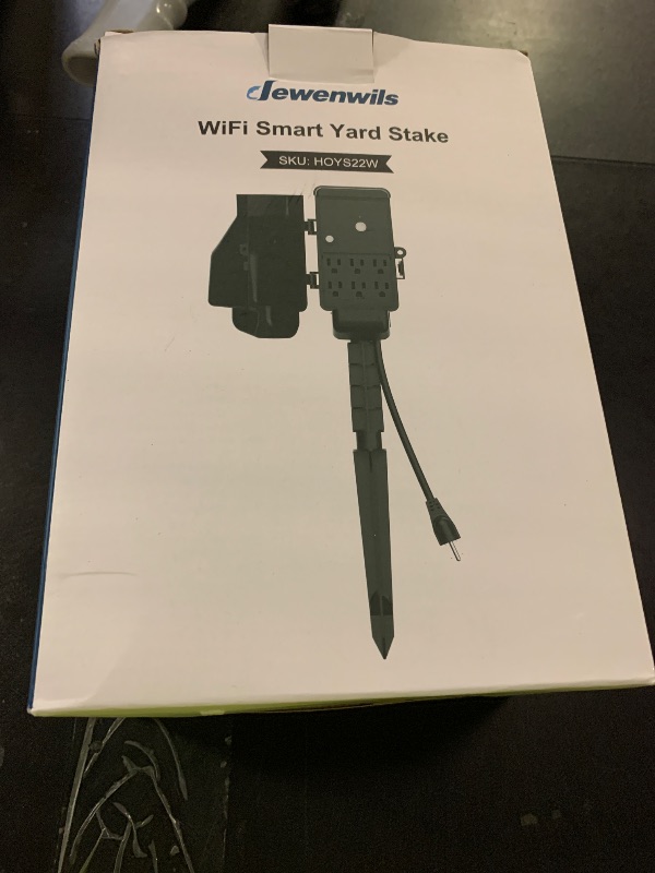 Photo 1 of DEWENWILS WiFi Smart Yard Stake Plug with 6 Outlets, Voice Control, Waterproof Power Stake Timer with 6Ft Cord, Alexa&Google Assistant Compatible, 1875W/15A, for Halloween/Christmas Decoration Lights