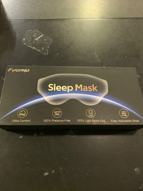 Photo 1 of Fygrip 3D Cooling Eye Mask Sleep Mask for Men & Women, 100% Pressure-Free & Light Block-Out Eye Mask for Sleep with Easy Adjustable Strap, Night Eye Cover for Travel, Black