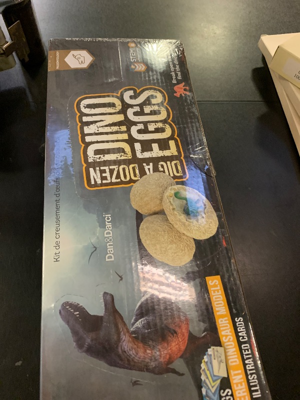 Photo 1 of Dan&Darci Dig a Dozen Dino Egg Kit for Kids - Dinosaur Toys Gift 3-12 Year Old - 12 Eggs & Surprise Dinosaurs - Basket Stuffers - Science STEM Activities - Boy Toy Party Gifts for Boys & Girls