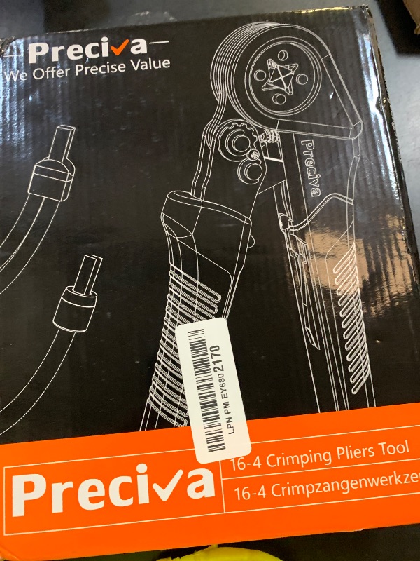 Photo 1 of Preciva Ferrule Crimping Tool Kit - AWG 28-5 (0.08-16mm²) Hexagonal Ferrule Crimper with 950Pcs Single and 350Pcs Twin Ferrules Connectors, Self-Adjustable Ratchet Ferrule Terminals Crimping Tool