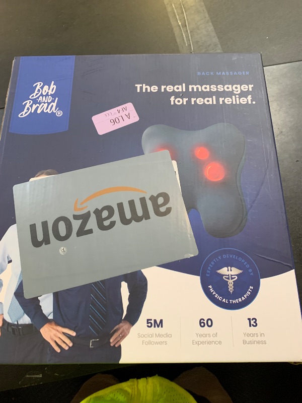 Photo 1 of BOB AND BRAD Back Massager with Heat FSA Eligible/HSA Eligible, EZBack Corded Neck Massager for Pain Relief Deep Tissue, Shiatsu Back and Neck Massage Pillow, Full Body Use, Ideal Gifts for Women Men
