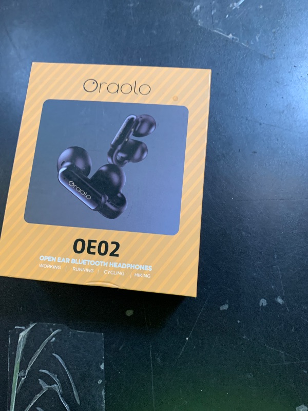 Photo 1 of Oraolo OE02 Wireless Earbuds, Crystal Clear Call, USB-C Charging, Bluetooth 6.0 Open Earphones with ENC, IPX5 Waterproof Wireless Clip-on Earbud, 32H Playtime Earbuds (Black)