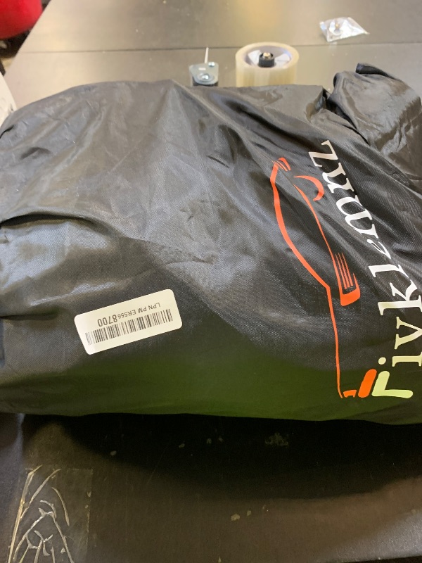 Photo 1 of FIVKLEMNZ Car Rooftop Cargo Carrier Roof Bag Waterproof for All Top of Vehicle with/Without Rack Includes Topper Anti-Slip Mat + Reinforced Straps + 6 Door Hooks + Luggage Lock