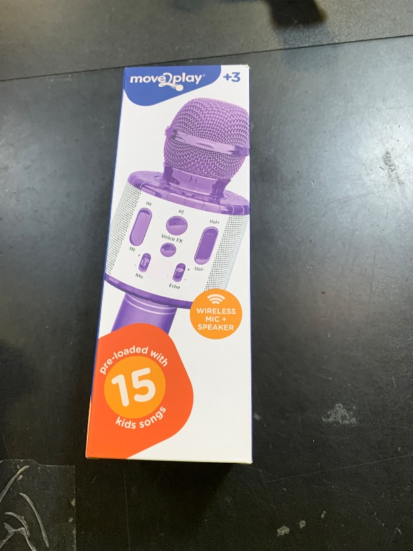 Photo 1 of Move2Play, Kids Karaoke Microphone | Includes Pre-Loaded Songs & Bluetooth | Kids Birthday Party Gift | Toy for All Ages 2, 3, 4, 5, 6+ Year Old Girls, Boys & Toddlers