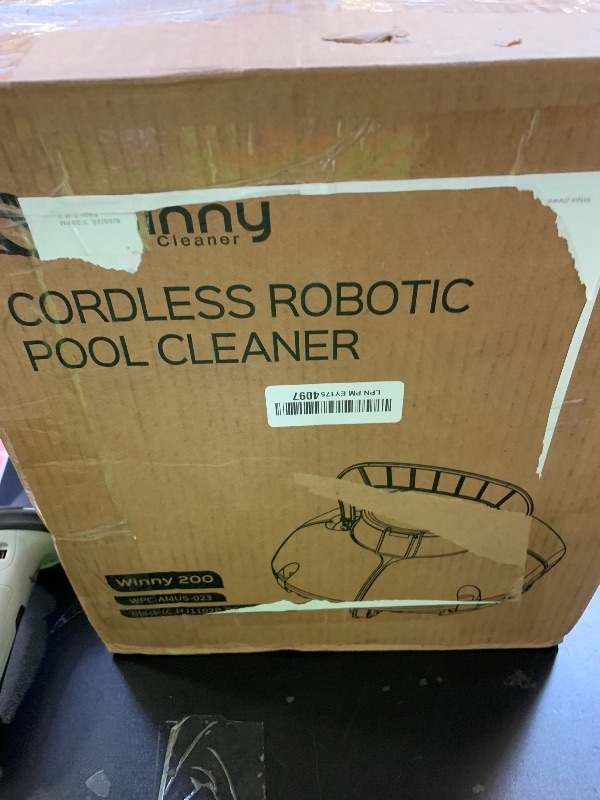 Photo 1 of Cordless Robotic Pool Cleaner,Pool Vacuum with Auto- Parking, Lightweight, Ideal for Above Ground Flat Pool up to 645 sq.ft,Black