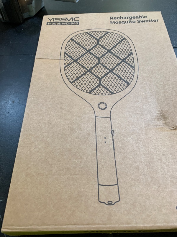 Photo 1 of YISSVIC Electric Fly Swatter Bug Zapper Racket 4000V Rechargeable Mosquito Killer with LED Light for Indoor Home Office Backyard Patio Camping