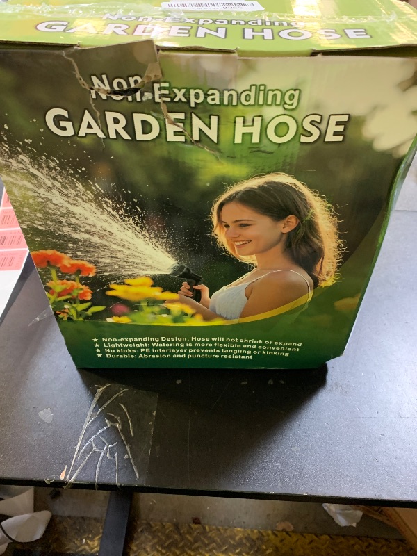 Photo 1 of Lipoliftco Garden Hose 50FT, Non-Expanding, Lightweight Hose, Leak-Proof Metal Interface, No-Knots, Easy to Carry, Wear-Resistant, Sturdy, Flexible, 3/4GHT, Water Hose for Yard, Garden, Outdoor