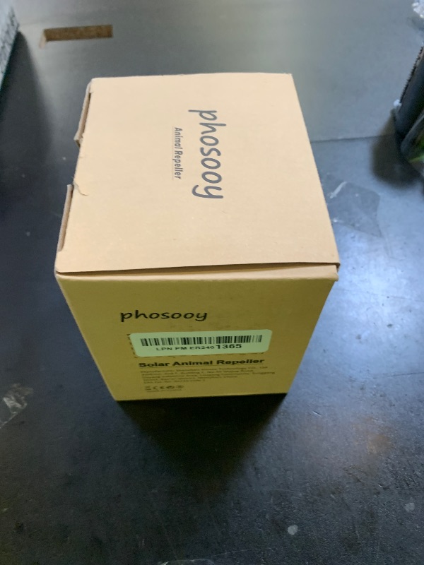 Photo 1 of Phosooy Ultrasonic Animal Repeller, Outdoor Waterproof Solar Animal Deterrent Repellent with Motion Sensor & LED Flashing Lights, Drive Away Cats, Squirrels, Rats, Skunks, Raccoons and Deer