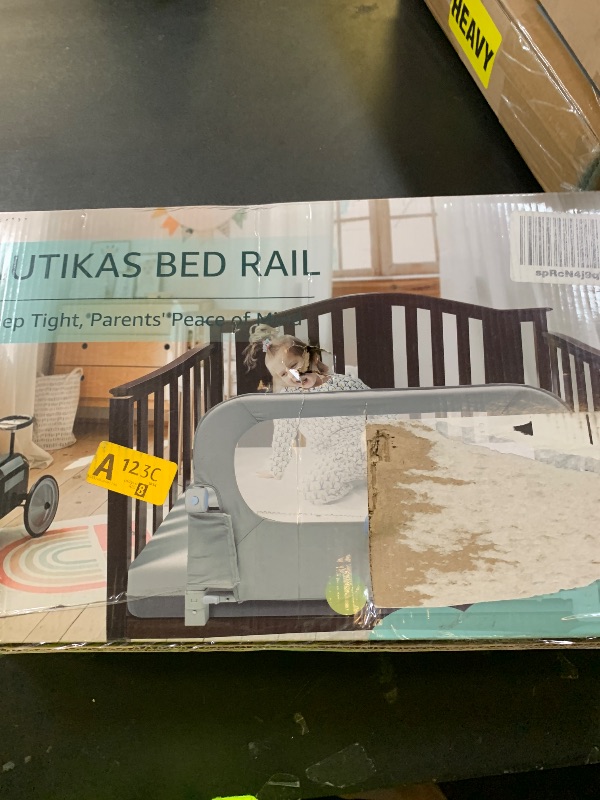 Photo 1 of NUTIKAS Baby Bed Rail Guard for Toddlers - 35.1" Toddler Bed Side Rails for Crib, Twin, Full, Queen Bunk Size Bed Swing Down Bedrail Extral Tall Child Safety Side Railing Guards for Kids