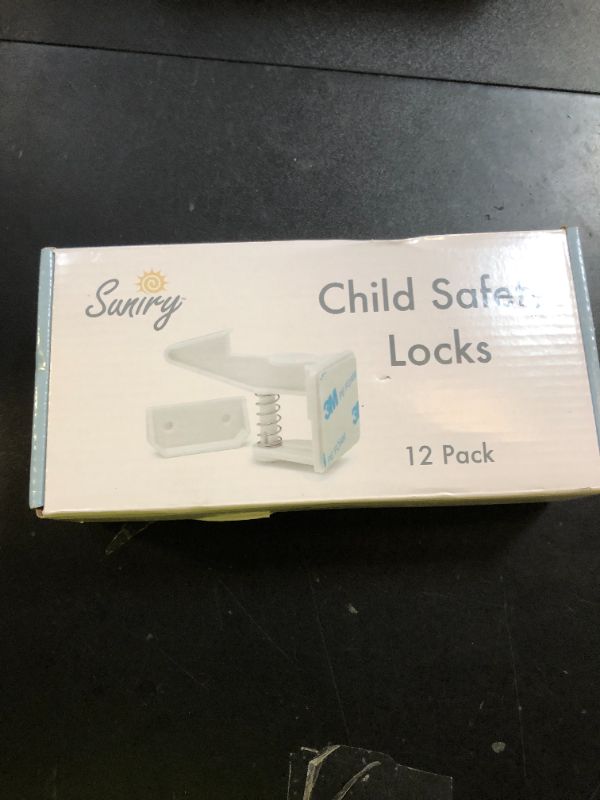 Photo 1 of 12 Pack Cabinet Locks Child Safety | Baby Safety Cabinet Locks NO Drilling 3M Adhesive Baby Proof Drawer Lock Child proofing cabinets latches for Kids Latch for Drawers & Door Child Safety Locks