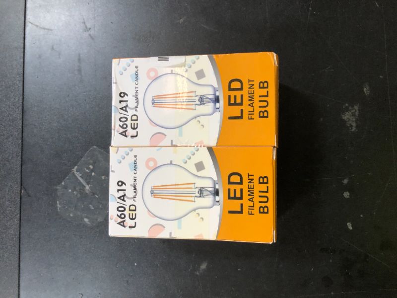 Photo 1 of 12 Volt Edison Bulb E26 12V LED Bulb Warm White 2700K 60W Equivalent, 12V 24V 36V Low Voltage Vintage Bulbs A19 12Volt LED Filament Bulbs for RV, 2 Pack