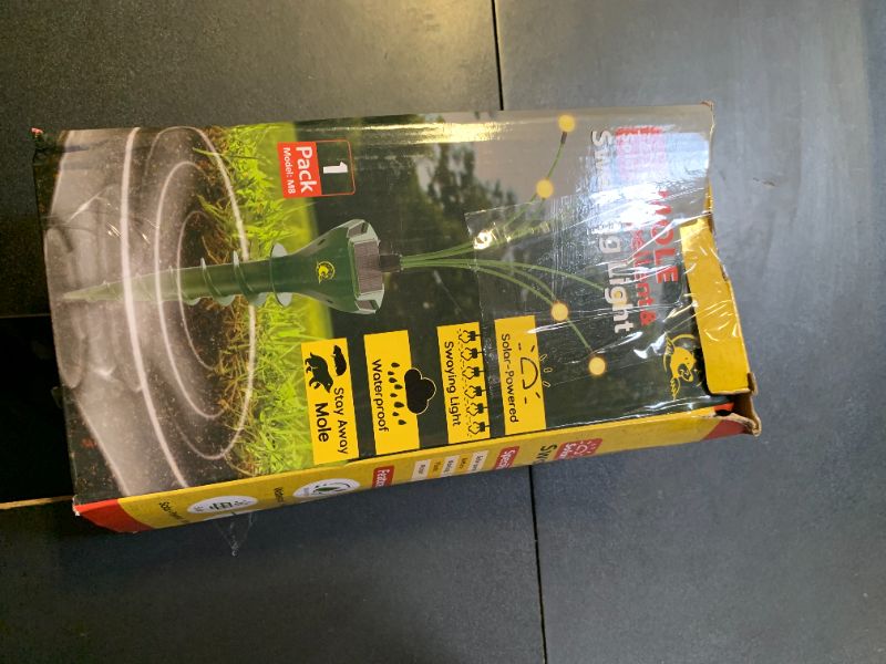 Photo 1 of 4 Packs Solar Mole Repellent with Garden Lights, Upgraded Gopher Deterrent for Lawns with USB Charging, Snake Vole Repeller Outdoor, Ultrasonic Pest Control for Snakes, Moles, Gophers, Groundhogs (8)