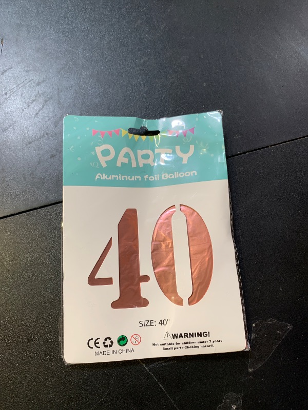 Photo 1 of 40 Inch Rose Gold 40 Number Balloons Giant Jumbo Huge 40 Foil Mylar Helium Number Digital Balloons Rose Gold Birthday Mylar Digital Balloons 40th Birthday Party 40th Anniversary Events Party